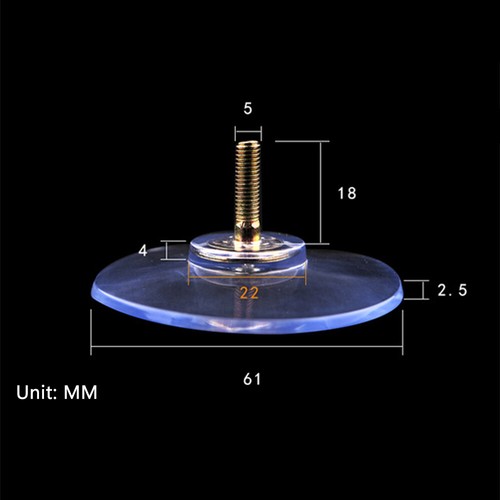 4PCS Nut Thumb Screw Suction Cups Pads Rubber Plastic Suckers Turn Nuts
