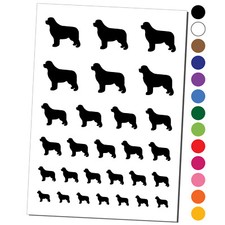 Newfoundland Dog Solid Temporary Tattoo Water Resistant Set