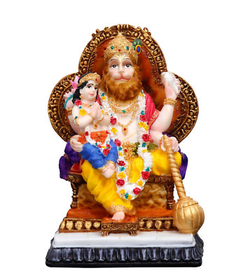 Narsimha Deva with Prahlad- Narasimha Hindu God Idol/Statue/Murti/Figurine 7.5''