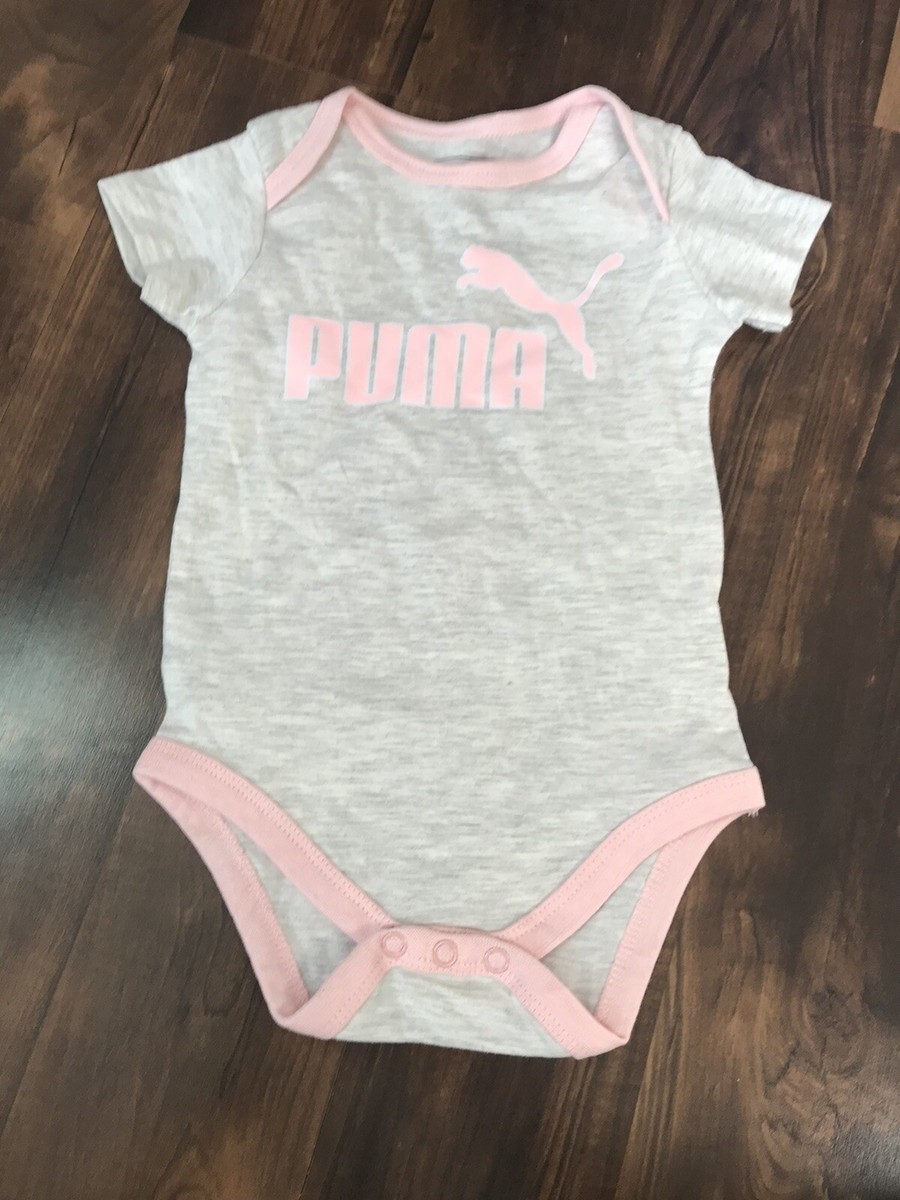 Puma baby one piece lot of pink and gray sz 3-6 months Tt20