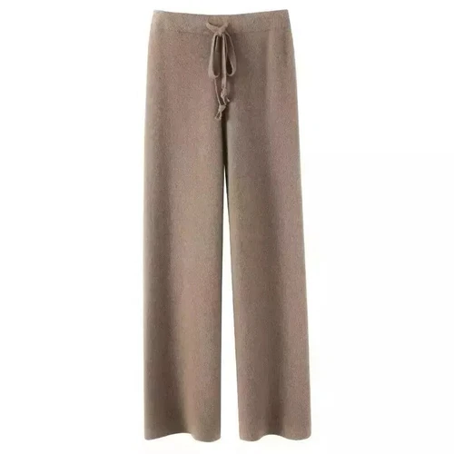 Nuevo Moda Para Mujer Pantalones de Lana Cachemira Pierna Ancha y Pantalones de Cintura Alta - Imagen 23 de 29