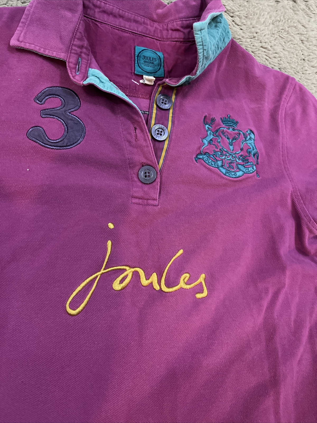 JOULES Shirt Size UK10 Pink / Blue Women’s Polo Shirt eBay