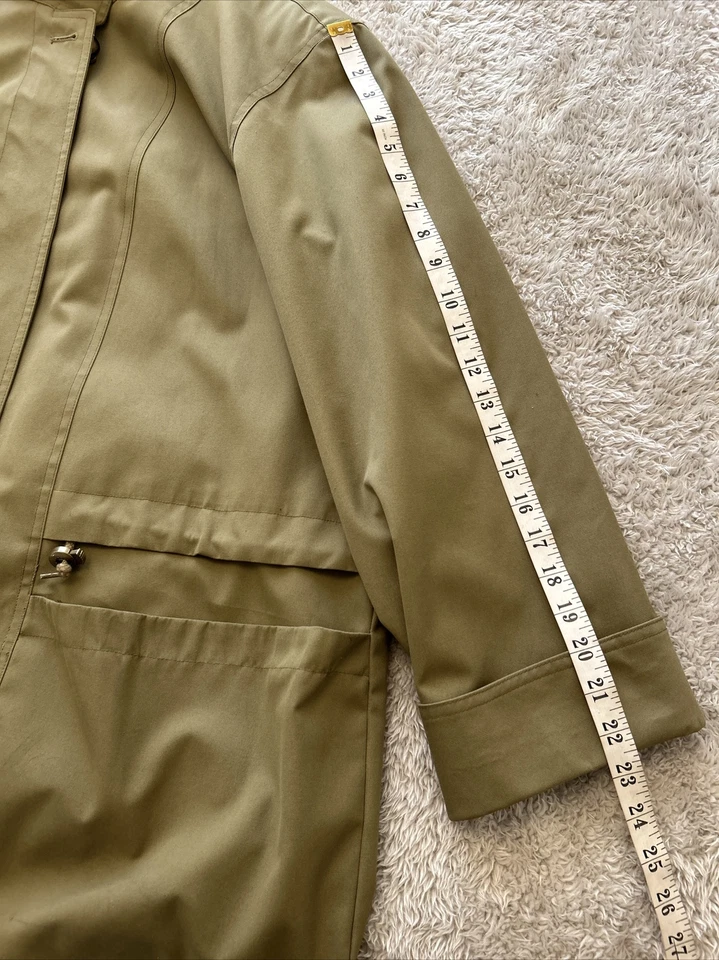 ETIENNE AIGNER Vintage Men's Trench Coat Mac Jacket Lined Green 90s Size XL - Image 4 of 4