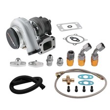 Gt35 Gt3582 Turbo Kit 600hp T3 Ar.70 Turbocharger W Oil Feed Return Lines