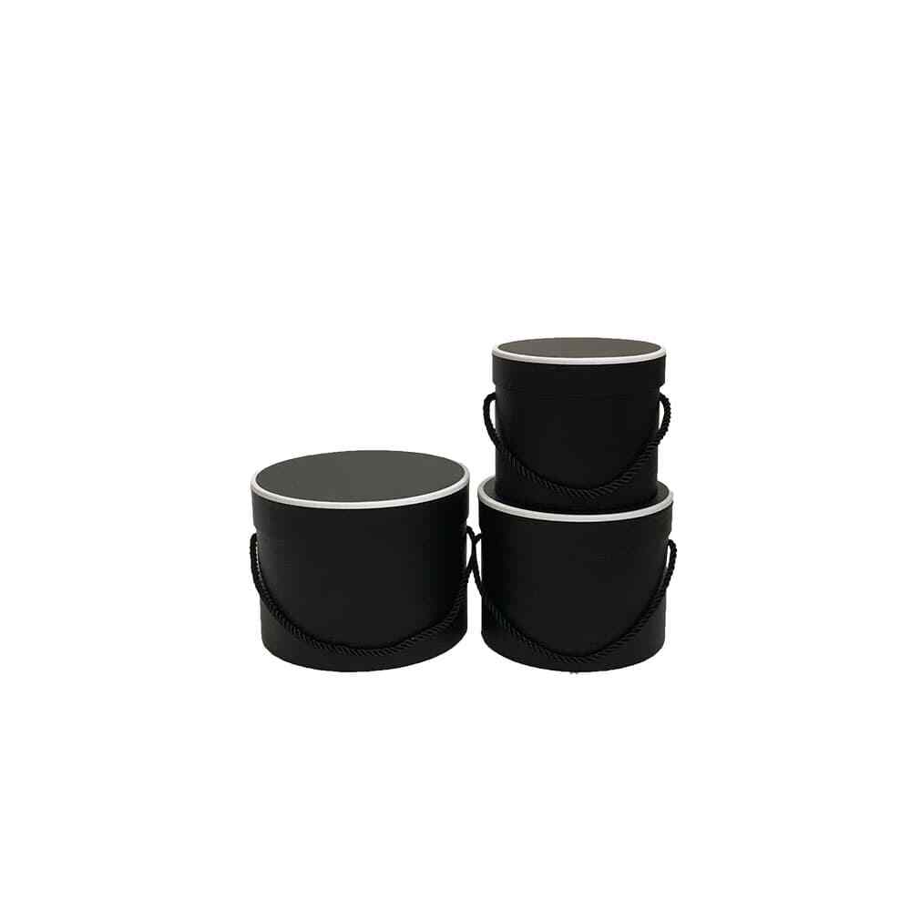 Premium Quality Round Flower Box, Floral Gift Box, Set of 3 pcs, with Lids 