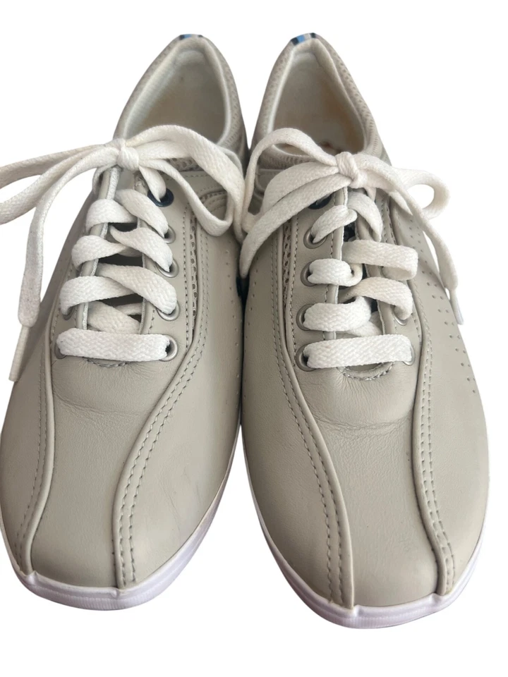 Keds Beige Leather Lace-Up Oxford Sneakers Tan Tennis Shoes Sz 6.5 - Image 2 of 4