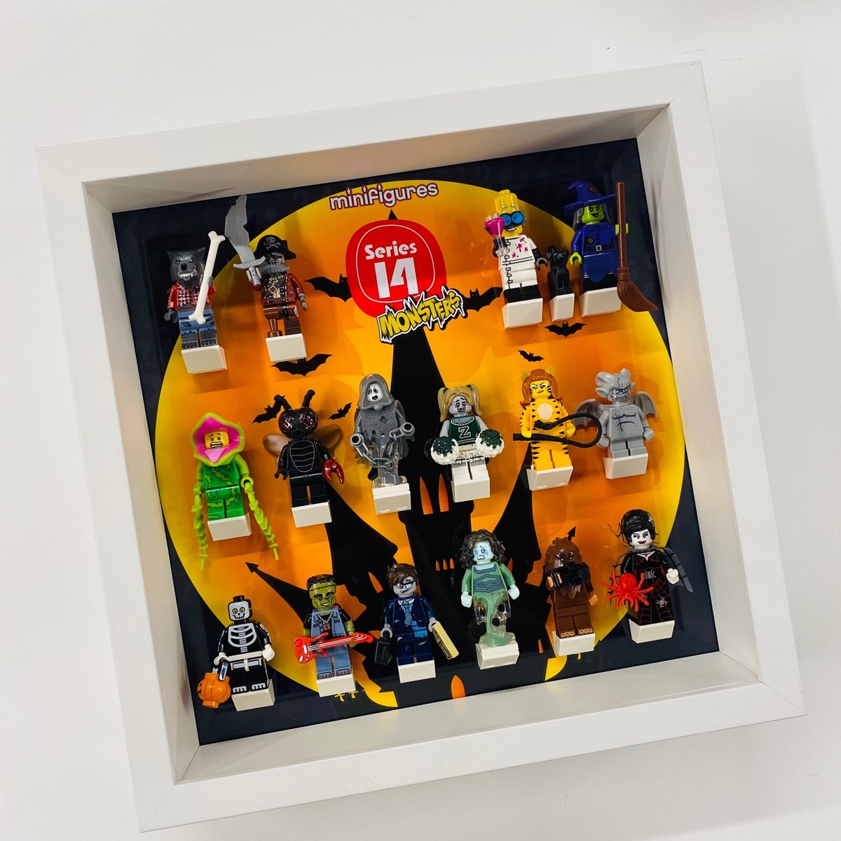 Display Frame for Lego Series 14 71010 Monsters minifigures no