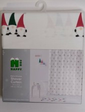 Christmas Gnomes Shower Curtain Fabric 72"x72" in New In Original Packaging