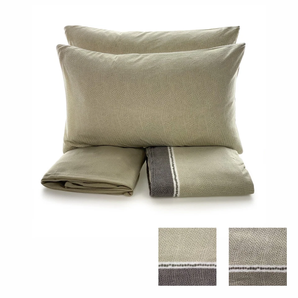 MARIELLA BRUNI Lenzuola Pile Matrimoniale Completo Letto Invernale 2 Piazze Caldo e morbido