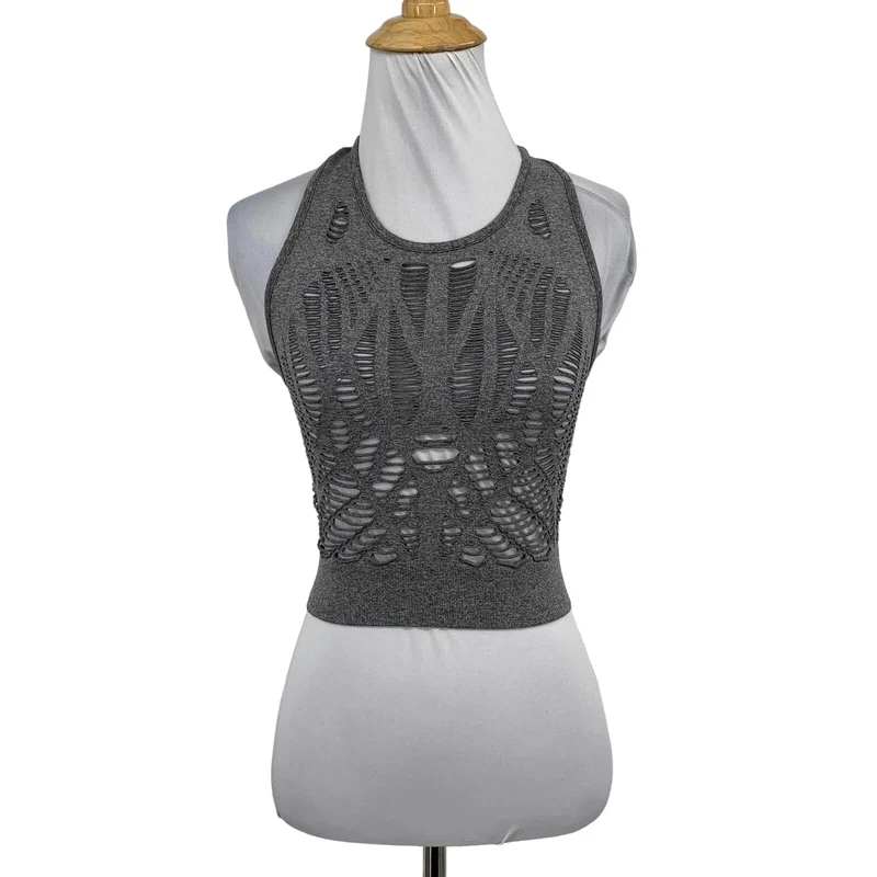 alo-yoga fitted cropped racerback cutout athletic 