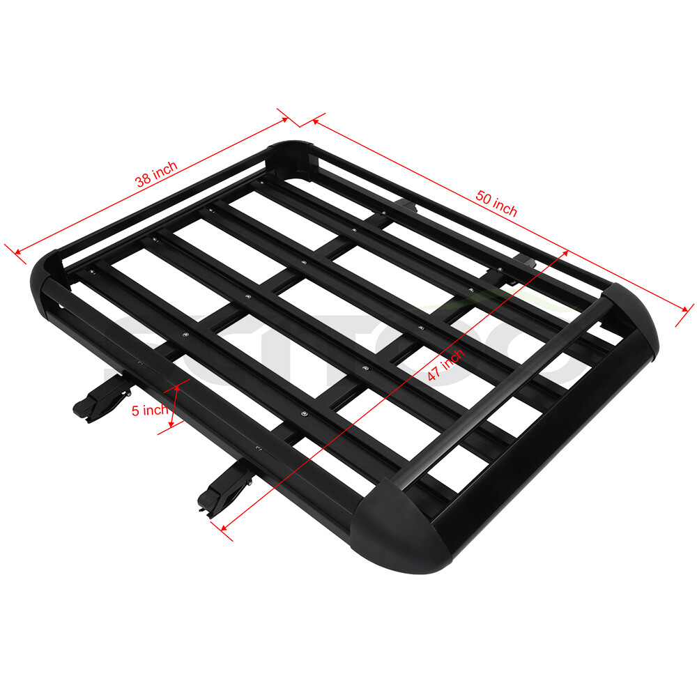 Top for 50"X 38" ROOF RACK SUV Roof Cross Bar Luggage Cargo box Carrier black eBay
