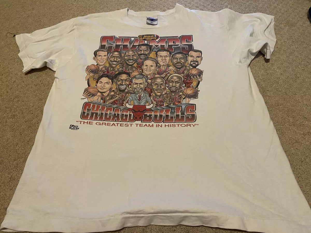 1996 Chicago Bulls World Champions NBA Bay Club Shirt Size XXL