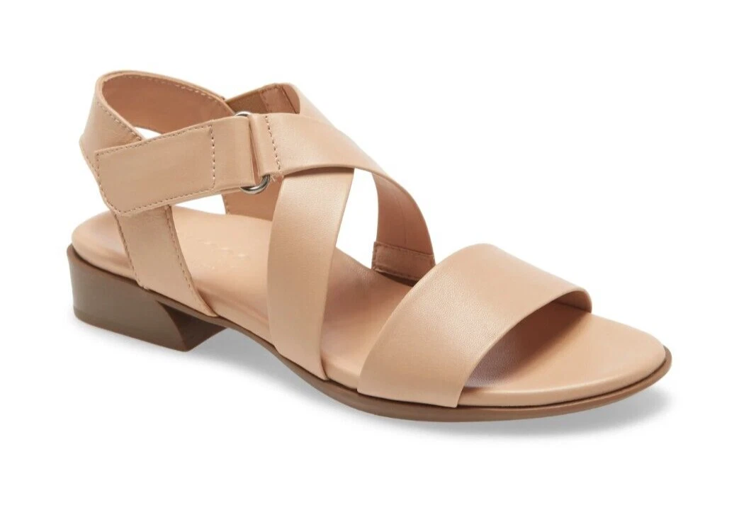 Munro Women s Souki Crisscross Strap Sandal Camel Kid Leather 8 Narrow