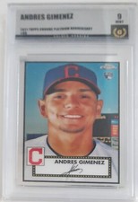 Andres Gimenez 2021 Topps Chrome Platinum Anniversary RC Golden Grading 9 Mint