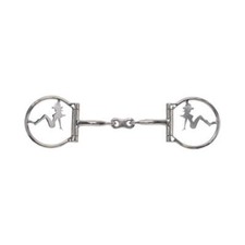 Showman Trailside Cowgirl Stainless Steel D-Ring Dogbone Snaffle Bit