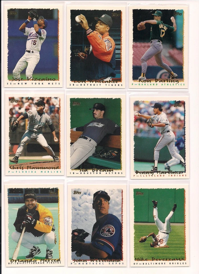 1995 Topps Baseball Trading Cards  / Choose from List CHOICE #s 1 - 250 / mb14 - Image 2 of 4