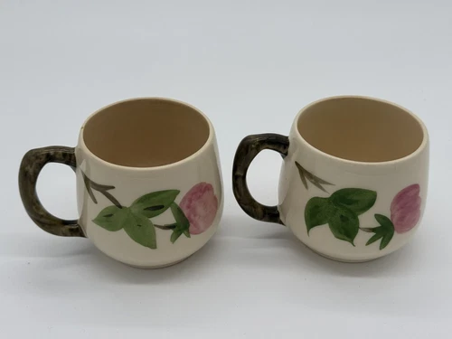 Vintage 1970s Franciscan Desert Rose Small Mugs for coffee or tea-set Of 2!