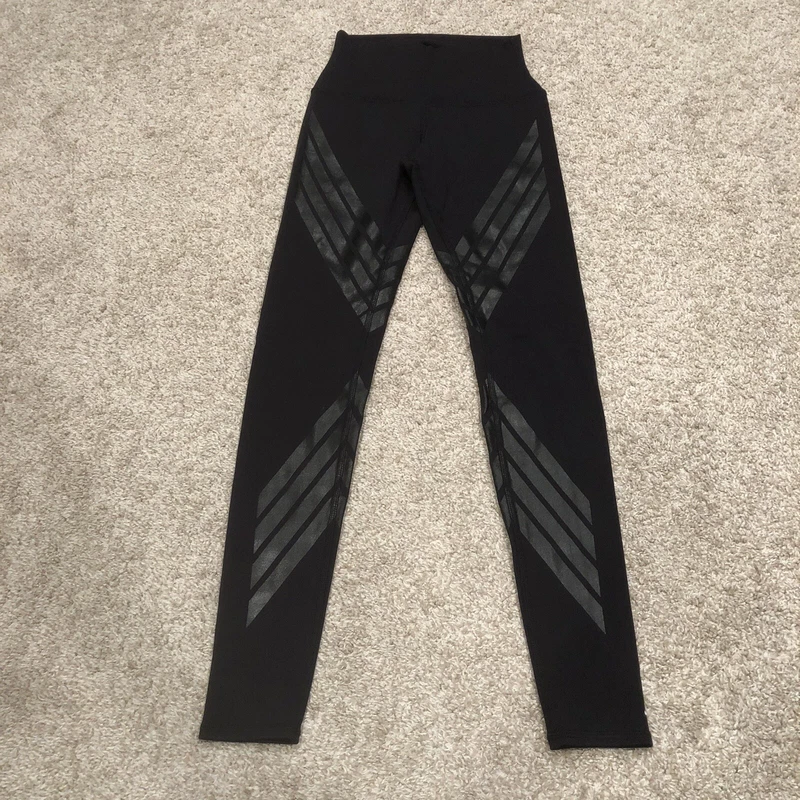alo-yoga stripe detail activewear leggings