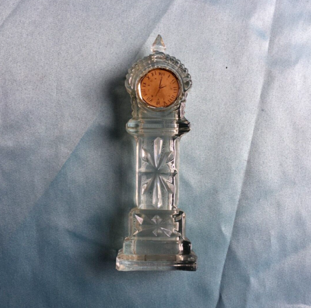 Vintage Dollhouse Godinger Crystal Legends Miniature Faux 7.5"Grandfather Clock