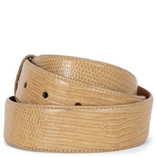 73023 auth KIESELSTEIN-CORD beige LIZARD Belt Strap Sz 3