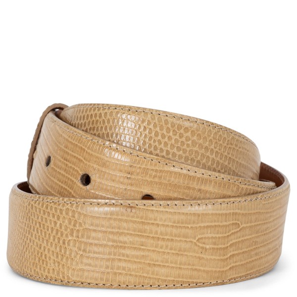 73023 authentischer KIESELSTEIN-CORD beige EIDECHSE Gürtel Riemen Größe 3