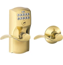 Schlage FE575 CAM 505 ACC Camelot Keypad Lock with Accent Lever