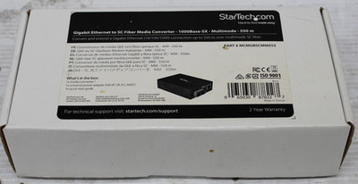 StarTech MCMGBSCMM055 Gigabit Ethernet to SC Fiber Media Converter 1000Base-SX