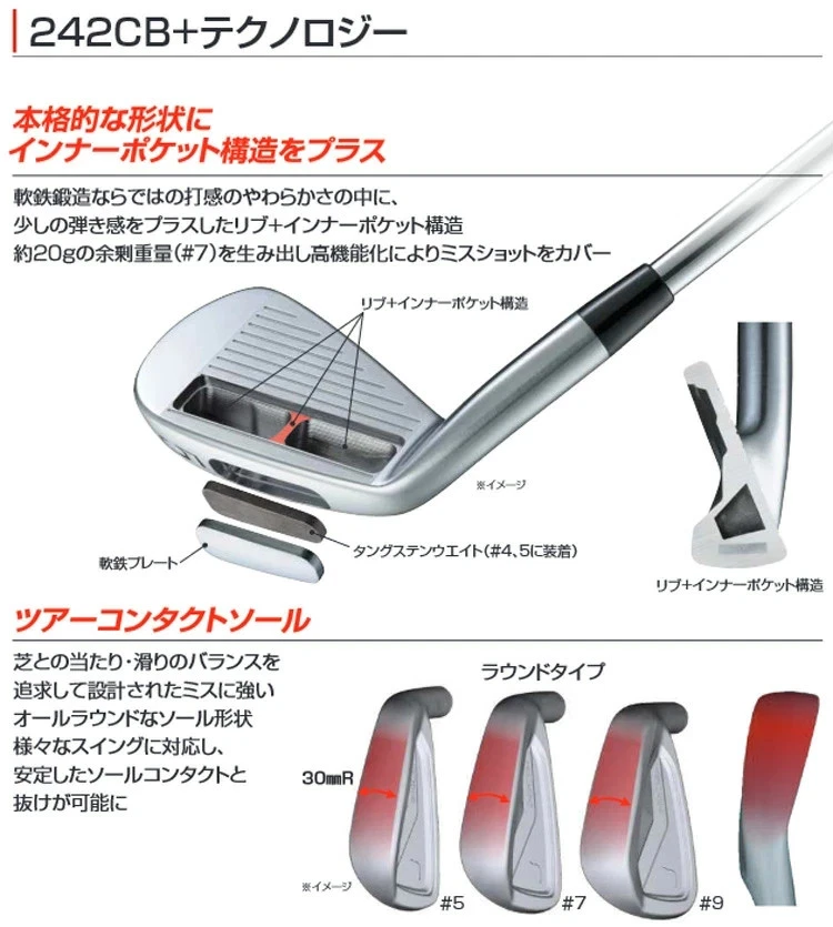 Bridgestone B Series 242CB+ Iron Set 6-pw / NS PRO 850GH neo R - Image 3 of 4