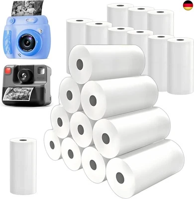 LAEEYIN 20 Rollen Thermopapier für Kinderkamera 57mm Thermo Druckerpapier