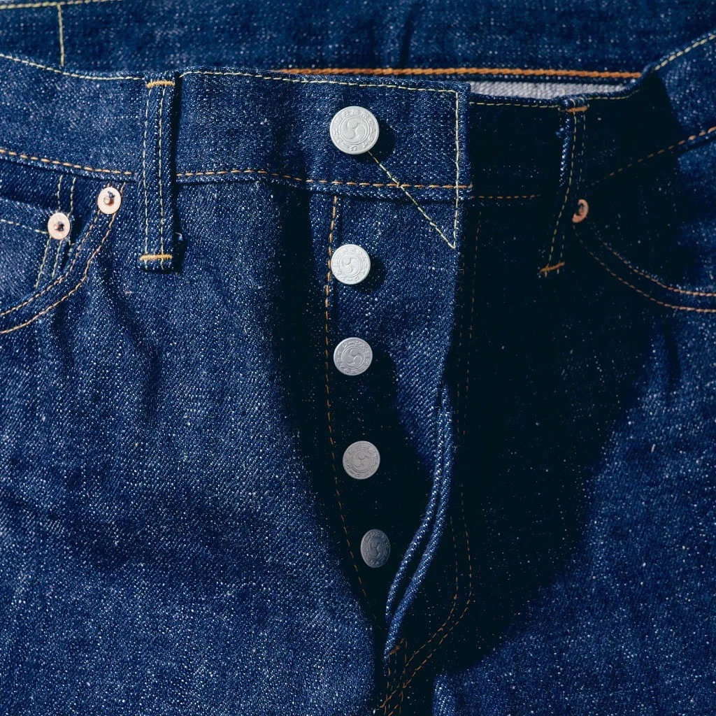 SAMURAI JEANS S511AX Aizome Plus slim tapered denim front view in indigo