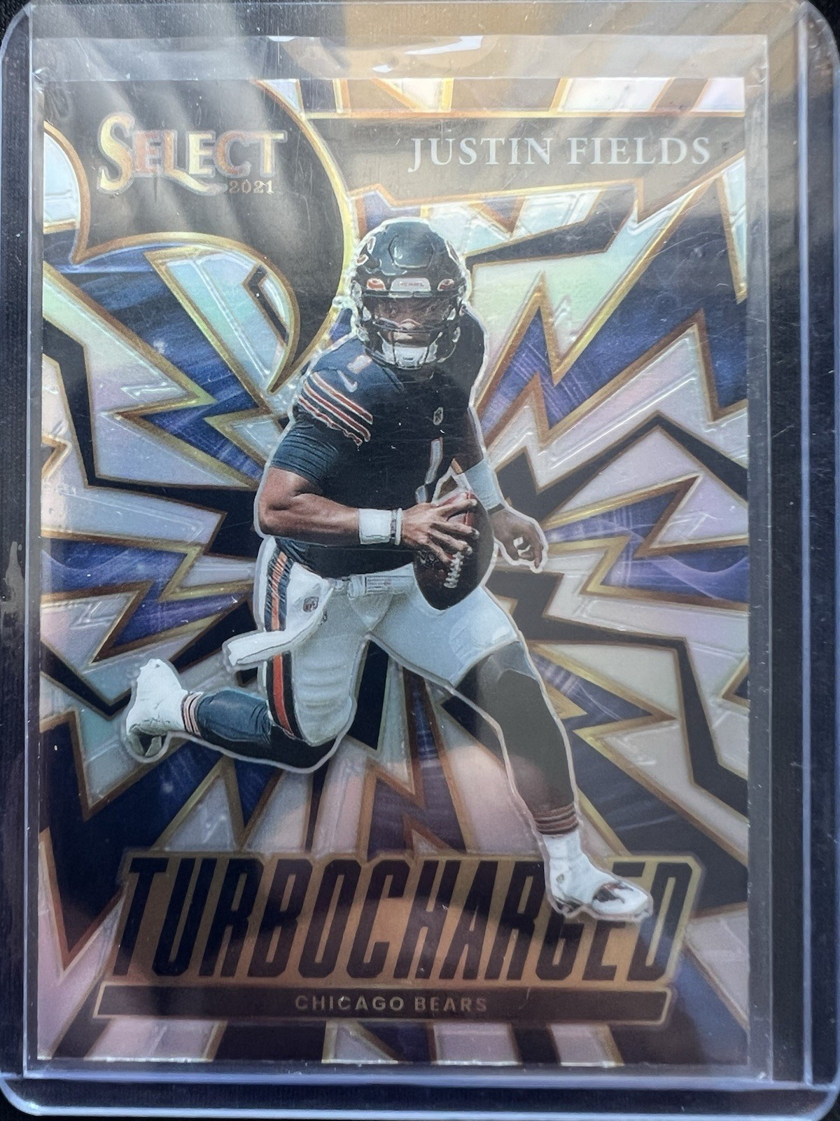 2021 Panini Select Turbocharged Justin Fields #TUR-4 Silver Prizm (RC)