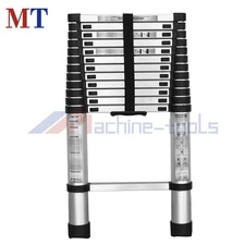 12.5FT Aluminum Extension Telescoping Heavy Duty Lightweight Step Ladder
