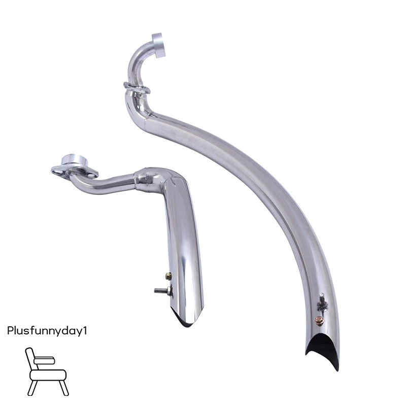 Sistema de escape completo tubo de enlace plateado para Yamaha XV700 Virago 700 XV750 1984-1987 Foto 3 de 4