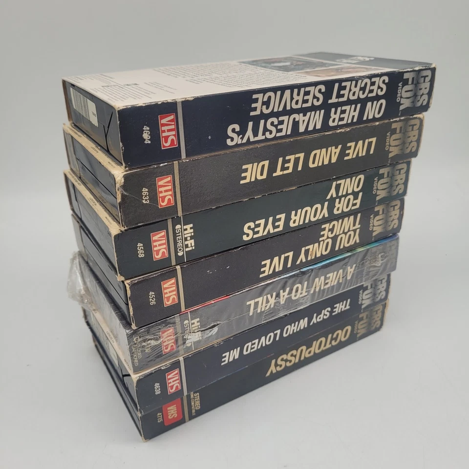 7x Red Bar CBS Fox James Bond 007 VHS VCR Tapes Lot Octopussy Live Let Die - Image 4 of 4