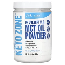 Dr. Colbert's Keto Zone, MCT Oil Powder, Unflavored, 10.58 oz (300 g)