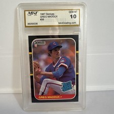 1987 Donruss Baseball #36 GREG MADDUX Rookie Card RC 10 (GEM MINT) Braves