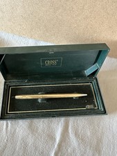 VINTAGE CROSS PEN 10K Gold Filled Cap & Barrel Made in USA Engraved JRW 5 YEARS
