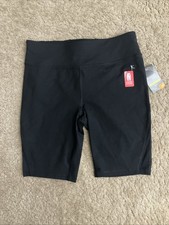 Women  s Size Medium Black Compression Shorts 9  Inseam Fitted Danskin Now
