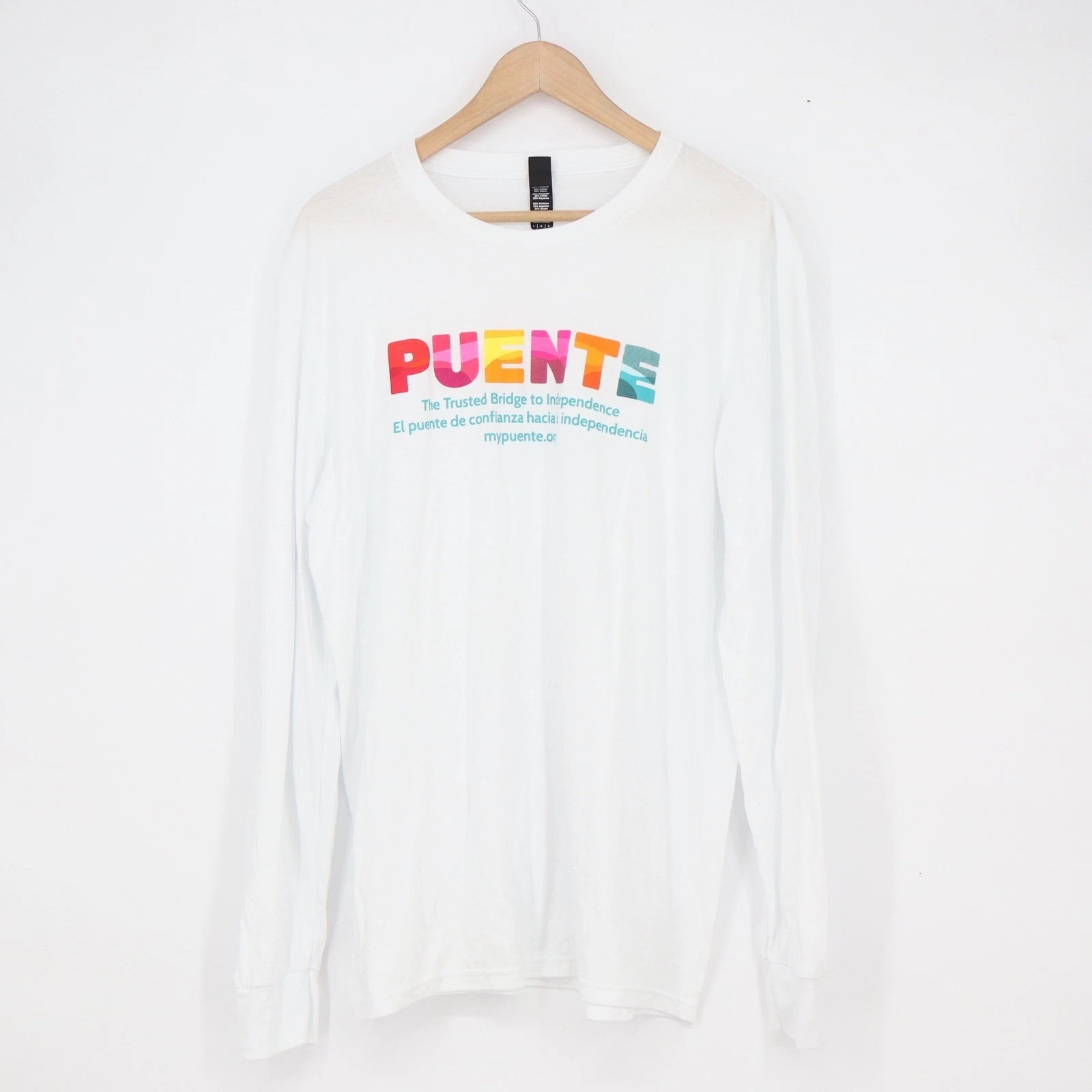 District Perfect Tri Puente Graphic Long Sleeve Tee White Large