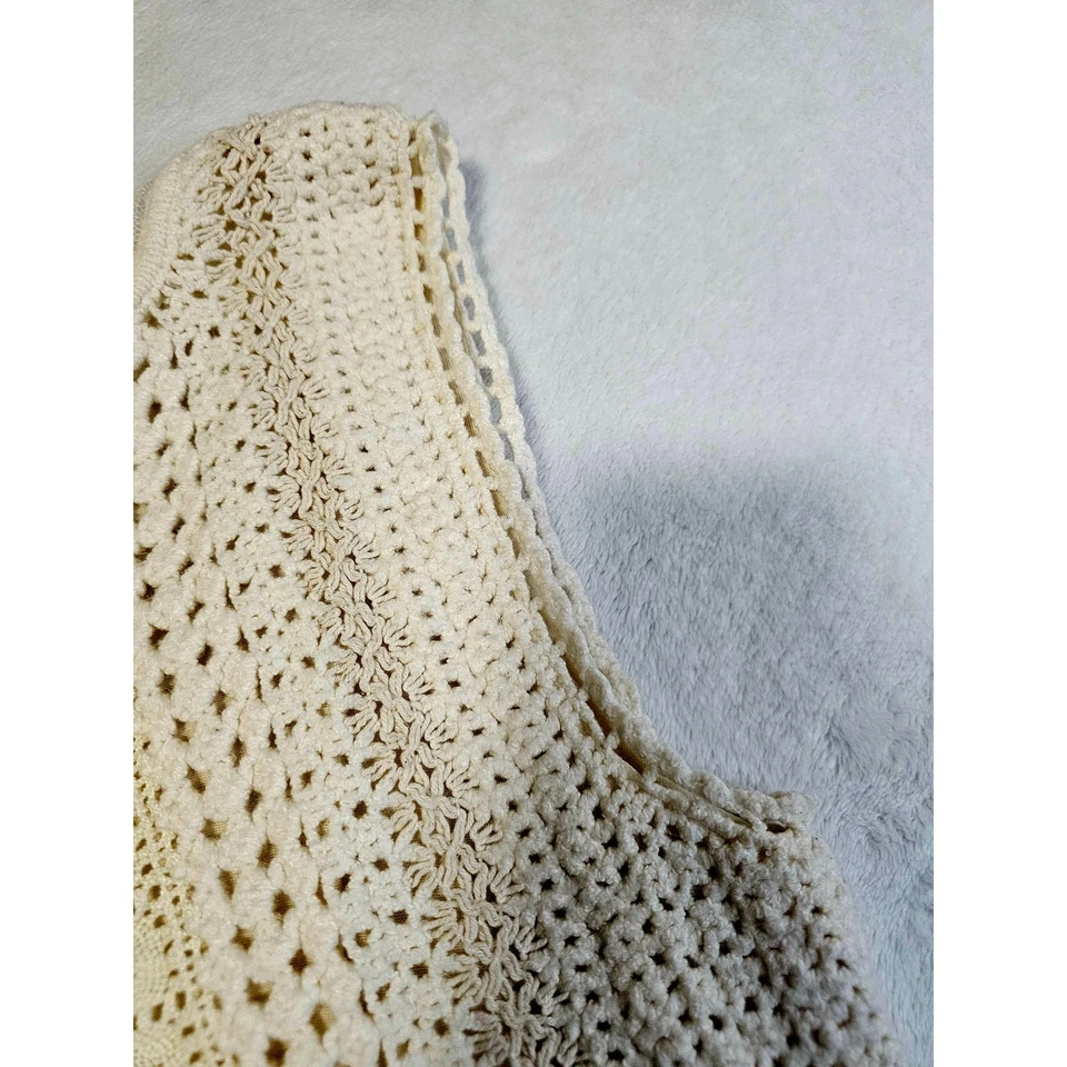 Top sin mangas Cynthia Steffe talla L. Acento encaje ganchillo. Cottage Grandma Core Foto 2 de 4