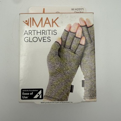 IMAK Arthritis Compression Gloves Medium Fingerless Pain Relief Support - Open