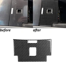 Real Carbon Fiber Console Armrest Box Storage Panel Trim For Ford Taurus 2013-19