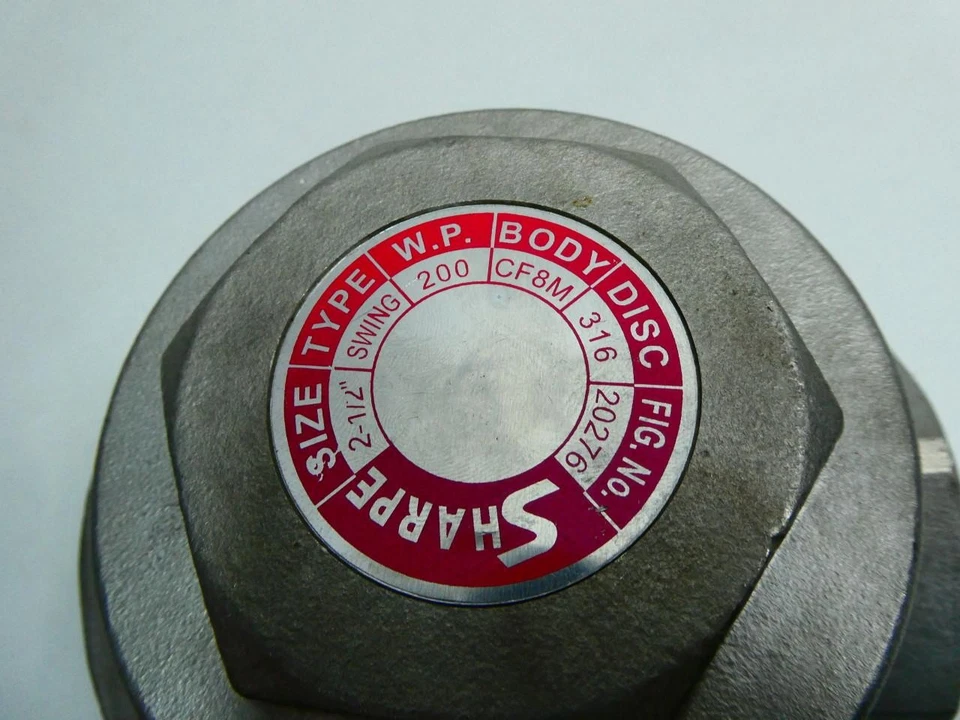 Sharpe 20276 Swing Stainless Threaded Check Valve 2-1/2in Npt 200 - Image 4 of 4