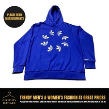 Adidas Originals Embroidered Trefoil All Over Print Pullover Hoodie Mens Large