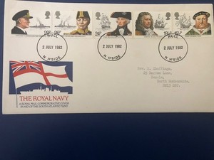 MF Great Britain Scott # 991a-95a Royal Navy FDC