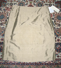 NWT BARAZZA Old Gold Bronze A-line Silk Shantung Cocktail Skirt 4 Made in USA
