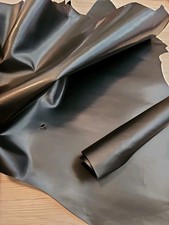 SMOOTH MATTE BLACK SHEEPSKIN LAMBSKIN LEATHER HIDE LINER PANEL,SHEET,SQUARE