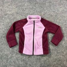 Columbia Kids Girl Unisex Fleece Jacket 4T Purple Full Zip Outdoor Cozy Toddler