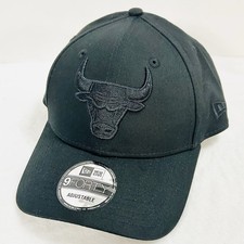 New Era Chicago Bulls Blackout Core Team 9FORTY Hat Cap Adjustable Strap NBA