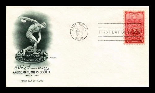 US COVER AMERICAN TURNERS SOCIETY CENTENNIAL FDC SCOTT 979 ARTMASTER
